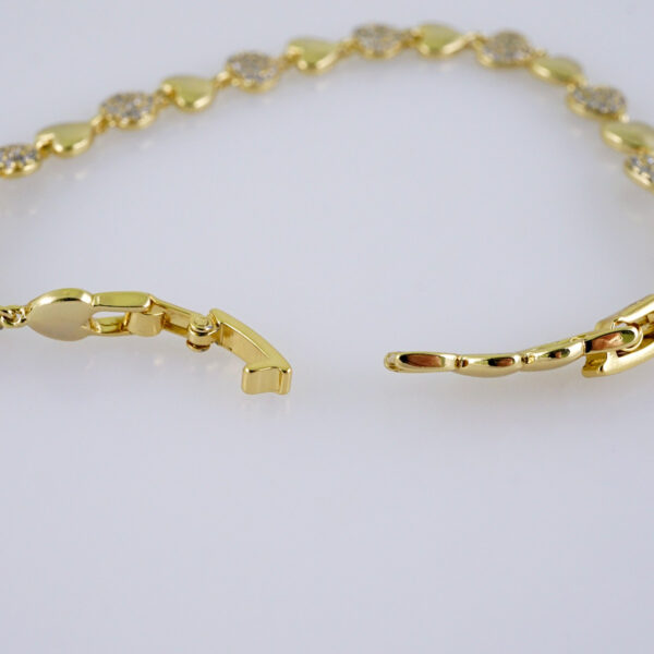 Woman Bracelets/ Pulseras Dama/  Zircon Stone/  14K Real Color// B924