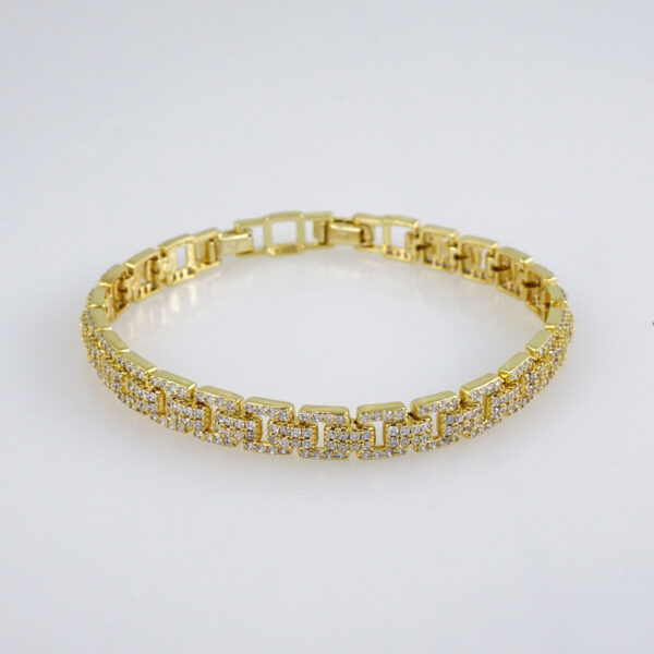 Woman Bracelets/ Pulseras Dama/  Zircon Stone/  14K Real Color// B933