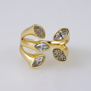 Woman Ring/ Anillos Damas/  14K Real Color/  Zircon Stone/ Ajustable// R505