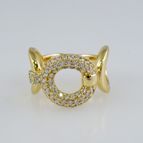 Woman Ring/ Anillos Damas/  14K Real Color/  Zircon Stone/ Ajustable// R522