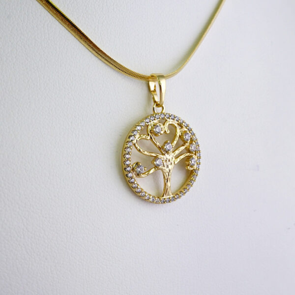 Cadenas & Colgantes/ Chain W/Pendants /14K Real Color/Zircon Stone/ 3mmx45cm// SET1014 - Image 2