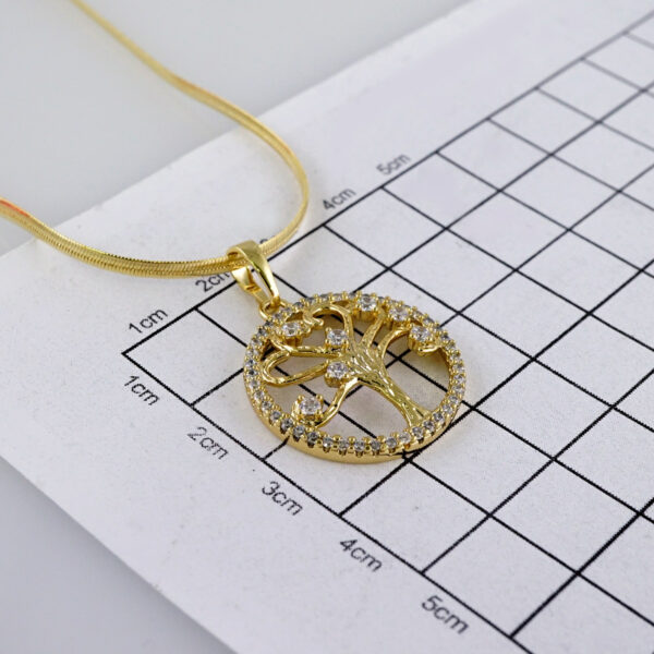 Cadenas & Colgantes/ Chain W/Pendants /14K Real Color/Zircon Stone/ 3mmx45cm// SET1014 - Image 3