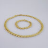 Gargantilla & Pulsera / Choker W/ Bracelet/  14K Real Color/  Plain/  8mmx45cm// SET1029 - Image 4