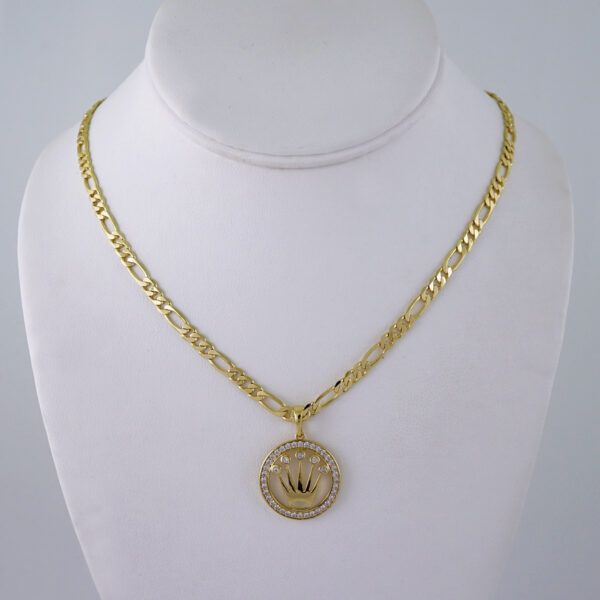 Cadenas & Colgantes/ Chain/Pendants /  14K Real Color/  Zircon Stone/ 4mmx45cm//Set1031