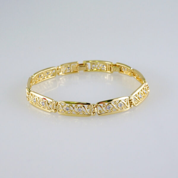 Woman Bracelets/ Pulseras Dama/ Plain/  14K Real Color// B938