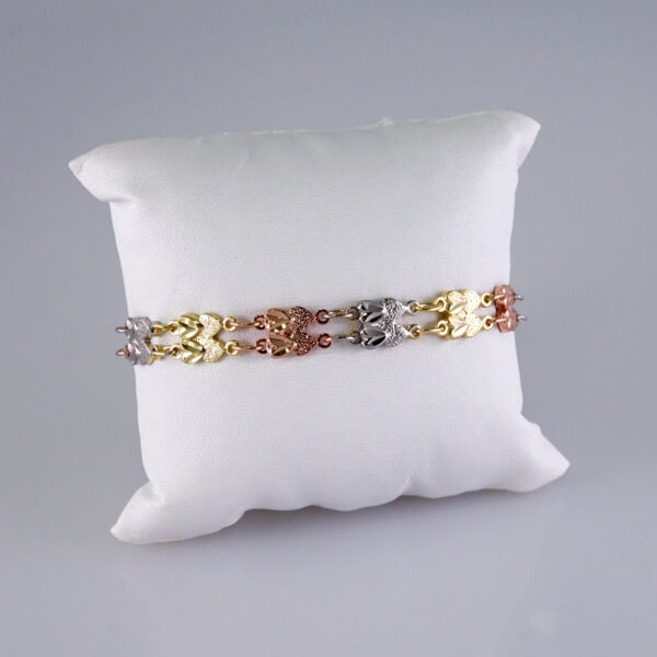 Woman Bracelets/ Pulseras Dama/  Plain/  Three Tone// B940