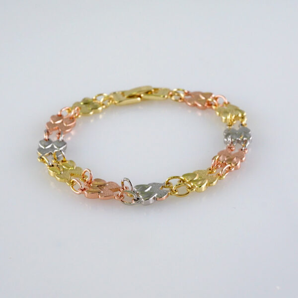 Woman Bracelets/ Pulseras Dama/  Plain/  Three Tone// B940