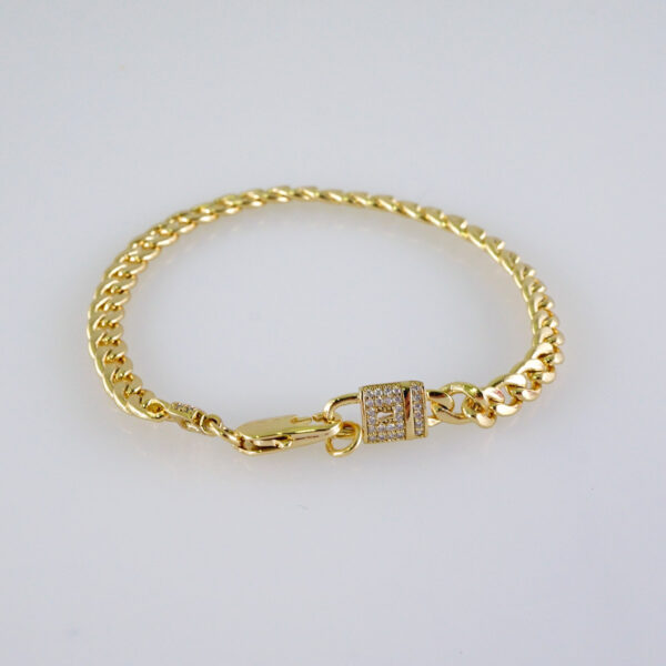 Bracelets/ Pulseras /  Plain/  14K Real Color/ 3mm// B941 - Image 2