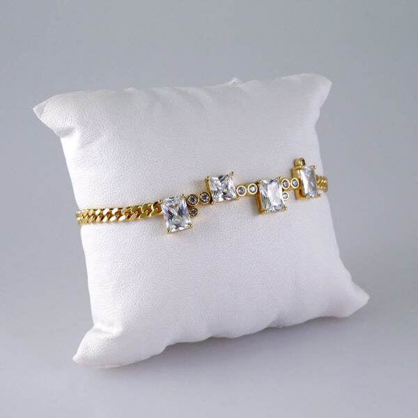 Woman Bracelets/ Pulseras Dama/  Zircon Stone/  14K Real Color// B947