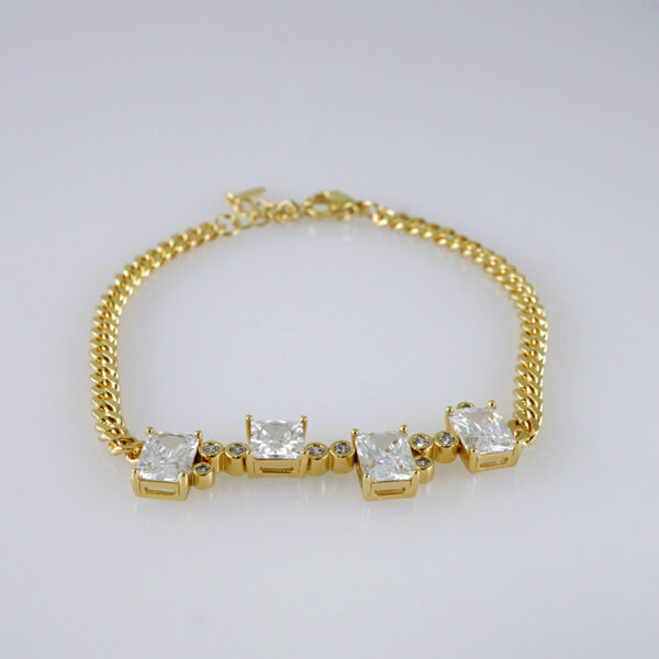 Woman Bracelets/ Pulseras Dama/  Zircon Stone/  14K Real Color// B947
