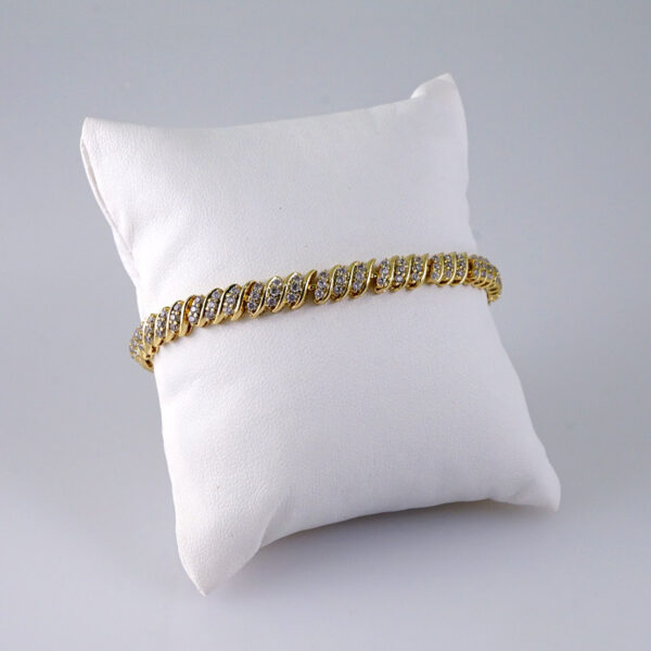 Woman Bracelets/ Pulseras Dama/  Zircon Stone/  14K Real Color// B949
