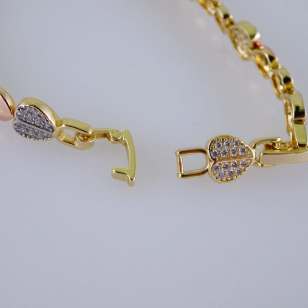 Woman Bracelets/ Pulseras Dama/ Zircon Stone/Three Tone// B950