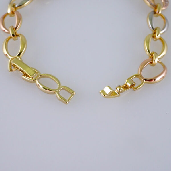 Woman Bracelets/ Pulseras Dama/  Zircon Stone/  Three Tone// B952