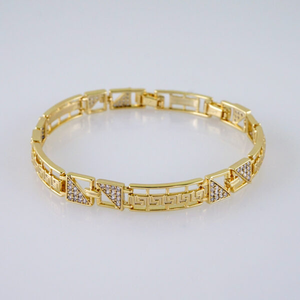 Woman Bracelets/ Pulseras Dama/  Zircon Stone/  14K Real Color// B953 - Image 2