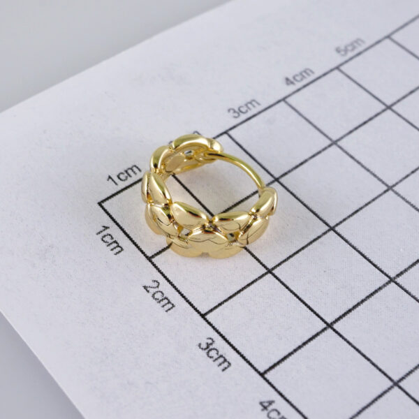 Woman Earrings / Aretes Dama/  Plain/  14k Real Color// E1180