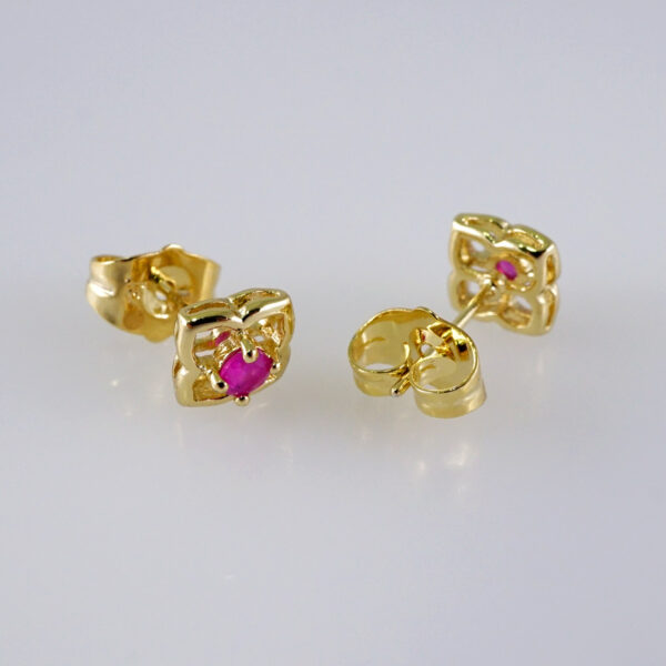Woman Earrings / Aretes Dama/  Zircon Stone/  14k Real Color// E1191 - Image 2