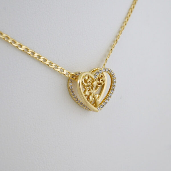 Cadenas & Colgantes/ Chain/Pendants /  14K Real Color/  Zircon Stone/  2mmx45cm// SET1044 - Image 2