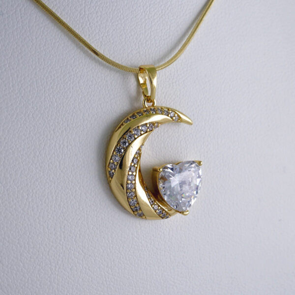 Cadenas & Colgantes/ Chain W/Pendants /  14K Real Color/  Zircon Stone/  2mmx45cm// SET1054 - Image 2
