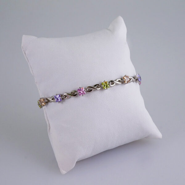 Woman Bracelets/ Pulseras Dama/  Zircon Stone/  Silver Color// B964