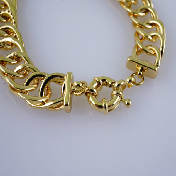 Woman Bracelets/ Pulseras Dama/  Plain/  14K Real Color// B975 - Image 3