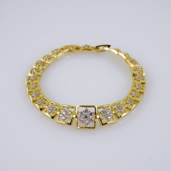 Women Bracelets/ Pulseras Dama/  Zircon Stone/  14K Real Color// B982