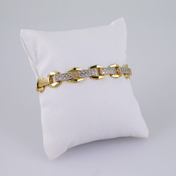 Women Bracelets/ Pulseras Dama/  Zircon Stone/  14K Real Color// B983