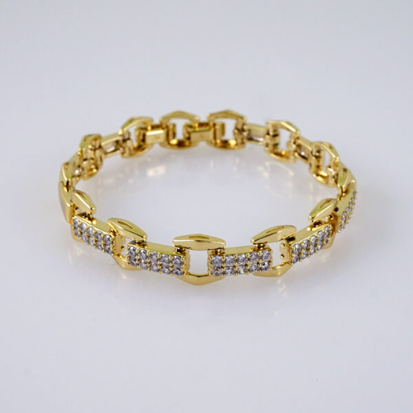 Women Bracelets/ Pulseras Dama/  Zircon Stone/  14K Real Color// B983 - Image 2