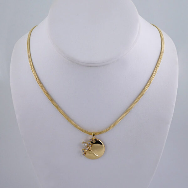 Cadenas & Colgantes/ Chain W/Pendants /  14K Real Color/  Zircon Stone/  4mmx45cm// SET1056