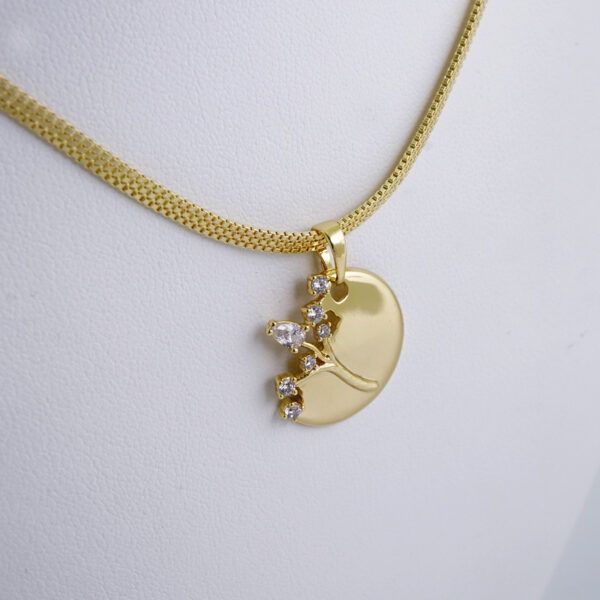 Cadenas & Colgantes/ Chain W/Pendants /  14K Real Color/  Zircon Stone/  4mmx45cm// SET1056 - Image 2