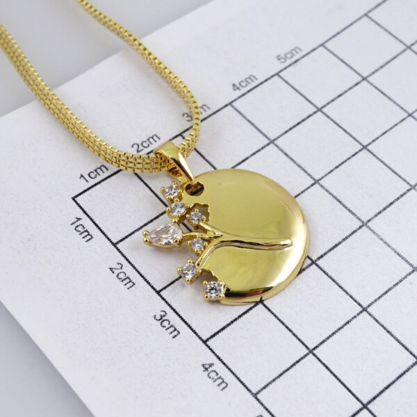 Cadenas & Colgantes/ Chain W/Pendants /  14K Real Color/  Zircon Stone/  4mmx45cm// SET1056 - Image 3