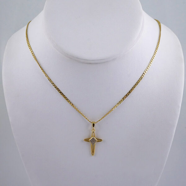 Cadenas & Colgantes/ Chain W/Pendants /  14K Real Color/  Zircon Stone/  2mmx45cm// SET1062