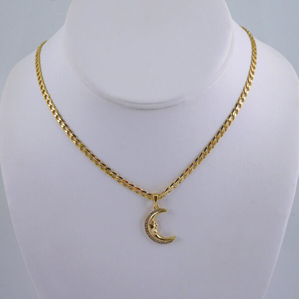Cadenas & Colgantes/ Chain W/Pendants /  14K Real Color/  Zircon Stone/  3mmx45cm// SET1063