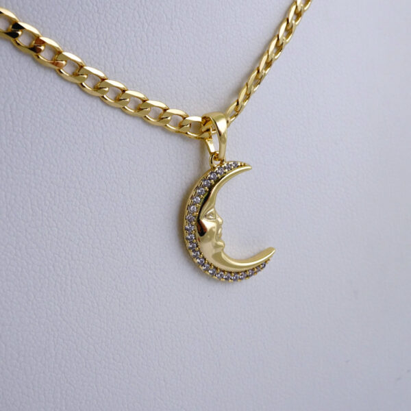 Cadenas & Colgantes/ Chain W/Pendants /  14K Real Color/  Zircon Stone/  3mmx45cm// SET1063 - Image 2