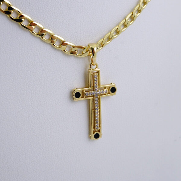 Cadenas & Colgantes/ Chain W/Pendants /  14K Real Color/  Zircon Stone/  3mmx45cm// SET1070 - Image 2