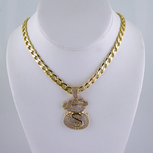 Cadenas & Colgantes/ Chain /Pendants /  14K Real Color/  Zircon Stone/  8mmx60cm// SET1075