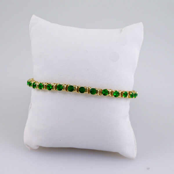Women Bracelets/ Pulseras Dama/  Zircon Stone/  14K Real Color// B1001