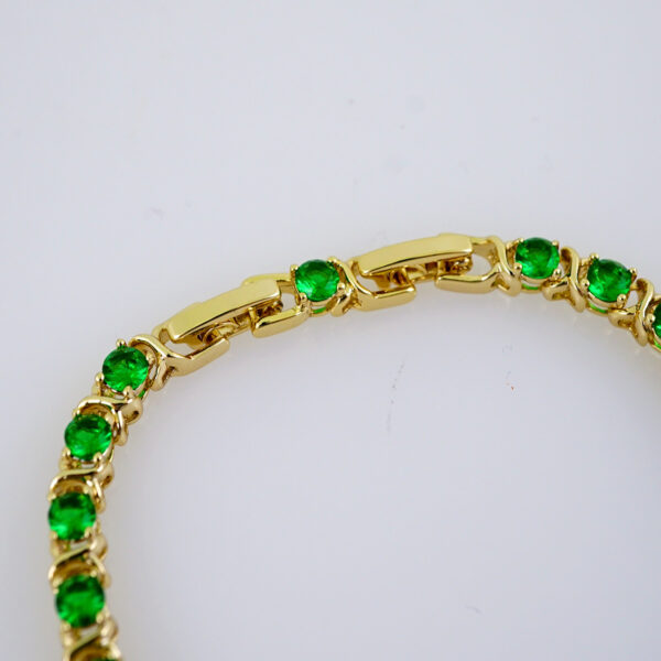 Women Bracelets/ Pulseras Dama/  Zircon Stone/  14K Real Color// B1001
