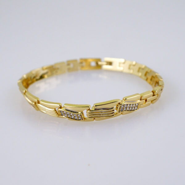 Women Bracelets/ Pulseras Dama/  Zircon Stone/  14K Real Color// B1006