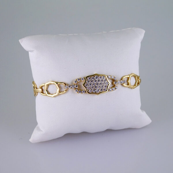 Women Bracelets/ Pulseras Dama/  Zircon Stone/  14K Real Color// B1013