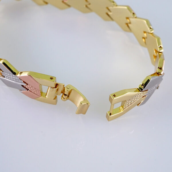 Women Bracelets/ Pulseras Dama/  Plain/  Three Tone// B1014 - Image 3