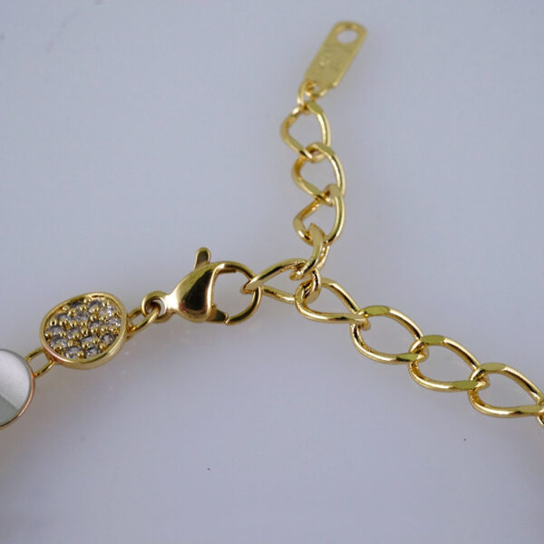 Women Bracelets/ Pulseras Dama/  Zircon Stone/ Three Tone// B988