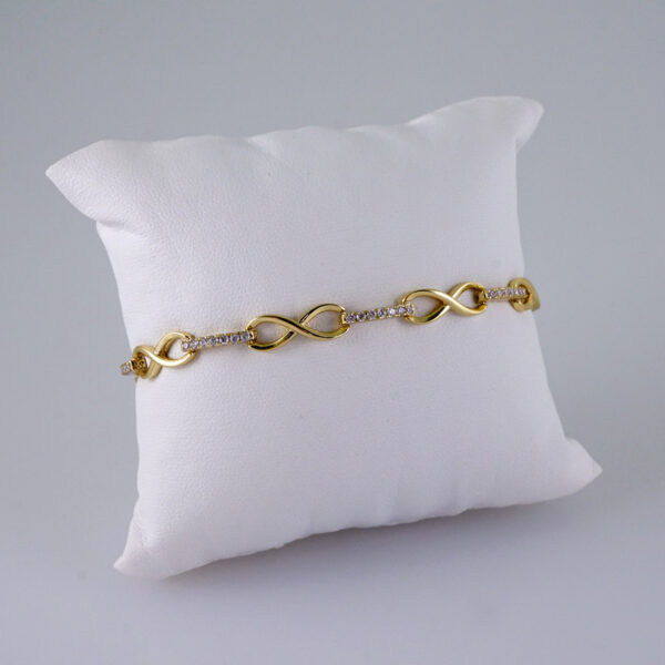 Women Bracelets/ Pulseras Dama/  Zircon Stone/  14K Real Color// B995