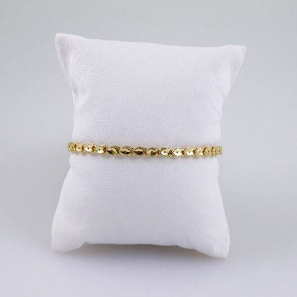 Women Bracelets/ Pulseras Dama/  Plain/  14K Real Color// B999