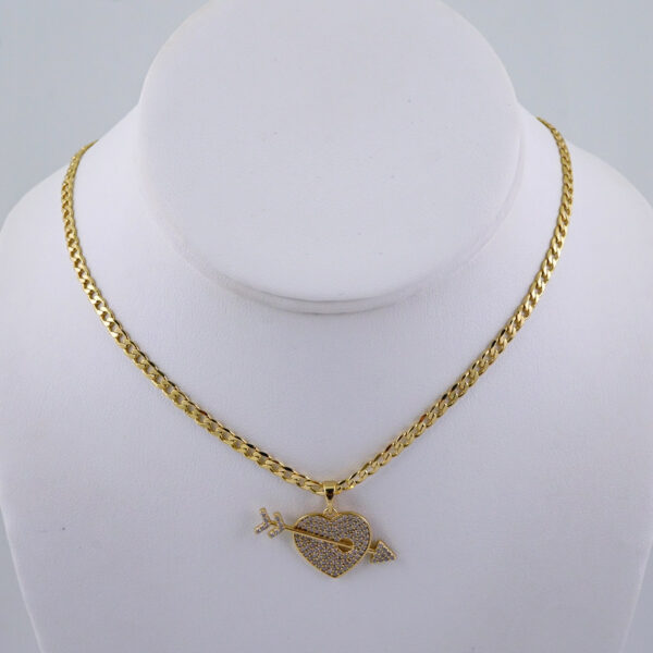 Cadenas & Colgantes/ Chain W/Pendants /  14K Real Color/  Zircon Stone/  3mmx45cm// SET1082