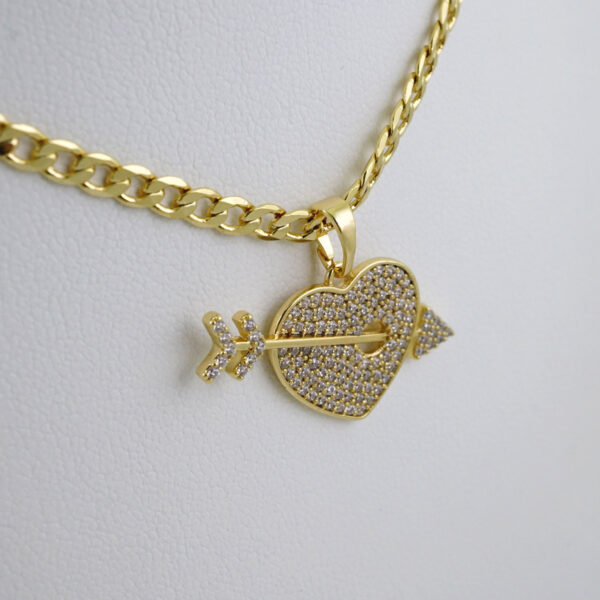 Cadenas & Colgantes/ Chain W/Pendants /  14K Real Color/  Zircon Stone/  3mmx45cm// SET1082