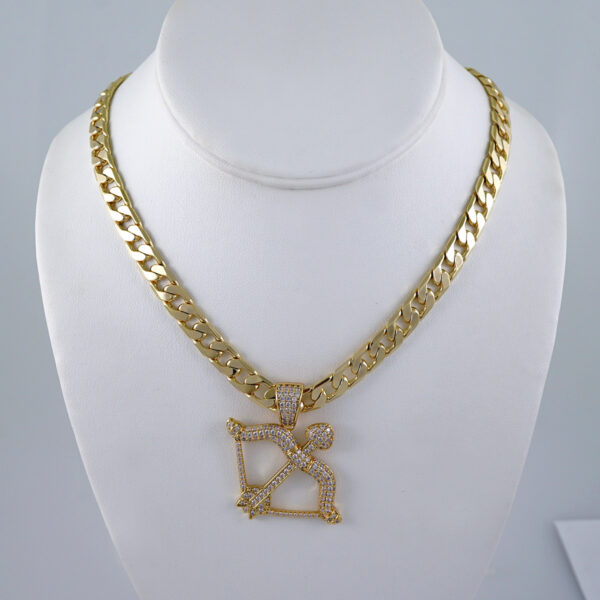 Cadenas & Colgantes/ Chain Men/Pendants/  Zircon Stone/  14K Real Color/  8mm x60cm// SET1087