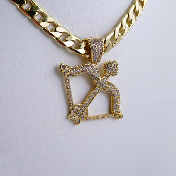 Cadenas & Colgantes/ Chain Men/Pendants/  Zircon Stone/  14K Real Color/  8mm x60cm// SET1087 - Image 2