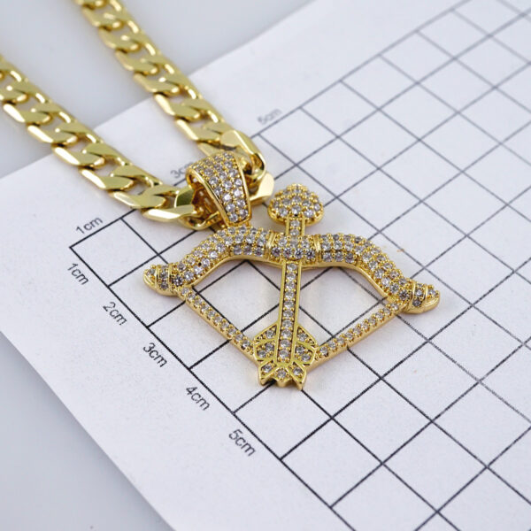 Cadenas & Colgantes/ Chain Men/Pendants/  Zircon Stone/  14K Real Color/  8mm x60cm// SET1087 - Image 3