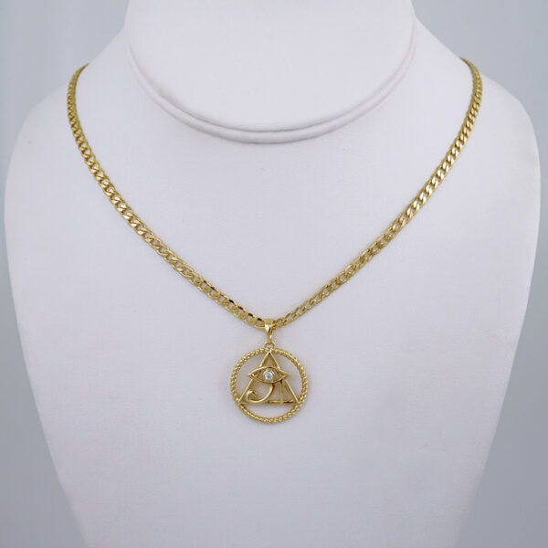 Cadenas & Colgantes/ Chain W/Pendants /  14K Real Color/  Zircon Stone/  3mmx45cm// SET1092