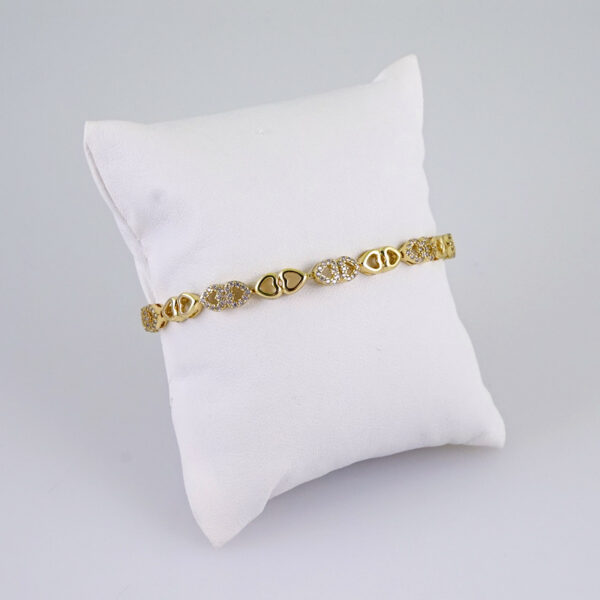 Women Bracelets/ Pulseras Dama/  Zircon Stone/  14K Real Color// B1047